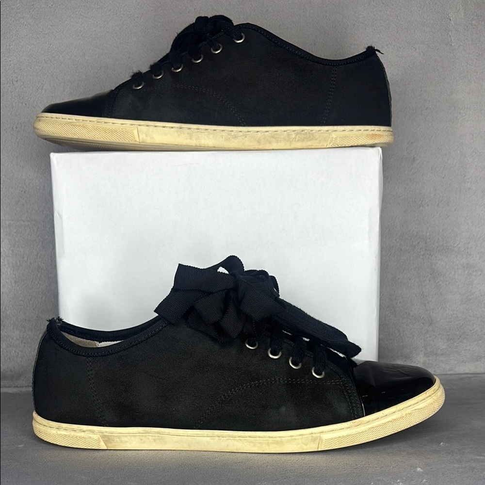 Lanvin Black Sneakers with Minimalist Design Size: 11US/ 41 EU
